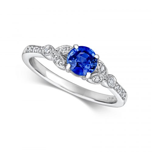 Sapphire engagement ring