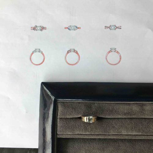 Bespoke blue topaz ring