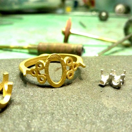 Green Sapphire Ring – In the Workshop