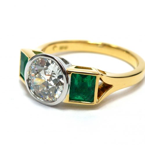 Emerald and Diamond Remodelled ring