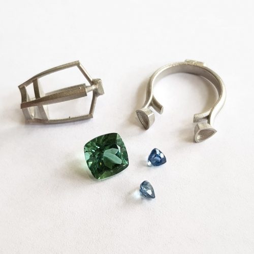 platinum castings with loose stones