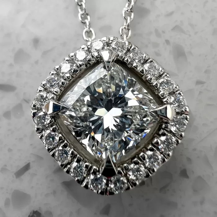 Cushion Cut Diamond Pendant