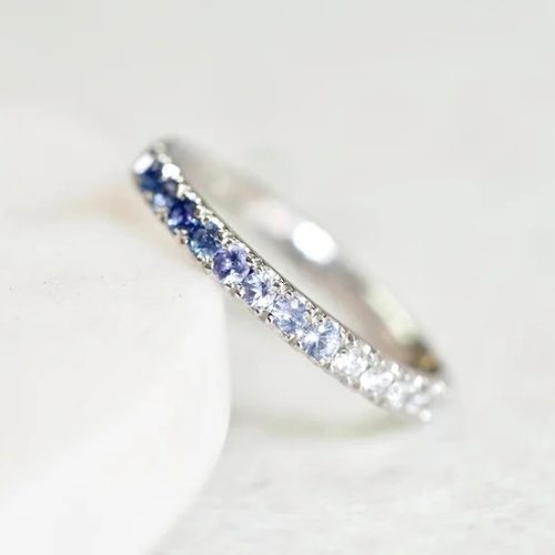Graduated Blue Sapphire Eternity Ring