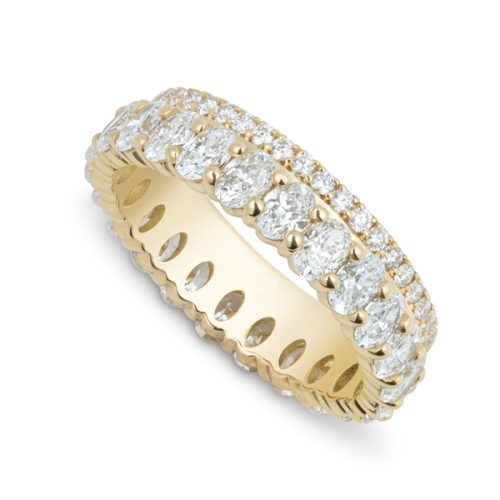 Two Row Claw Set Eternity Ring