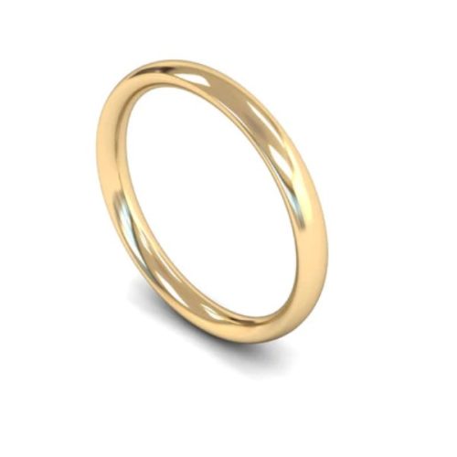 18ct Gold 2.5mm Court Band