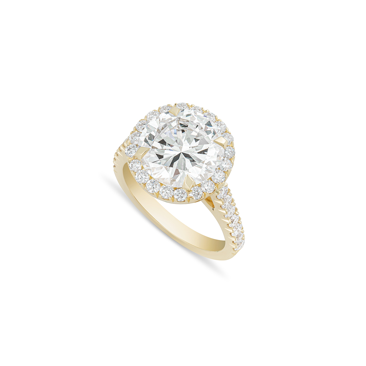 Diamond Halo Custom Engagement Ring
