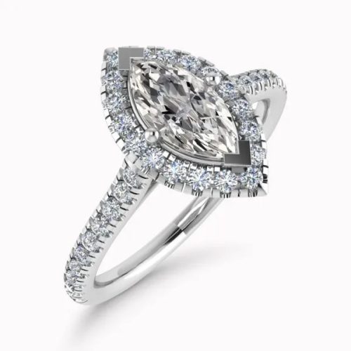 Marquise Halo Ring