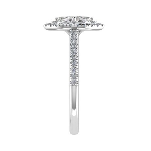 Marquise Halo Ring – side