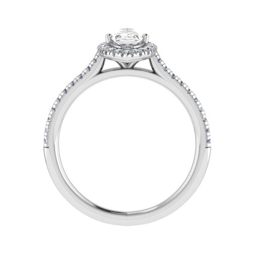 Marquise Halo Ring – through