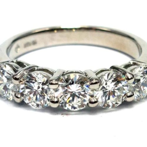 Platinum & Diamond Five Stone Ring