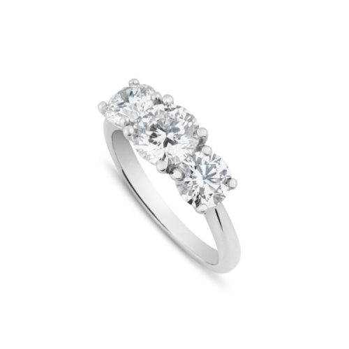Platinum & Diamond Three Stone Ring