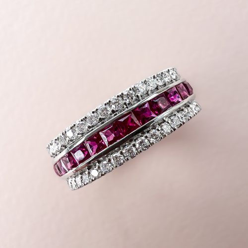 Ruby and Dia Ring Front Pink background-1