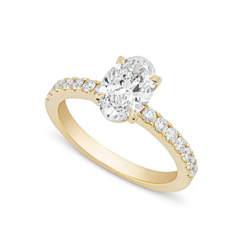 Oval cut diamond solitaire bespoke engagement ring
