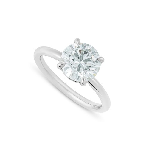 Platinum diamond solitaire bespoke engagement ring