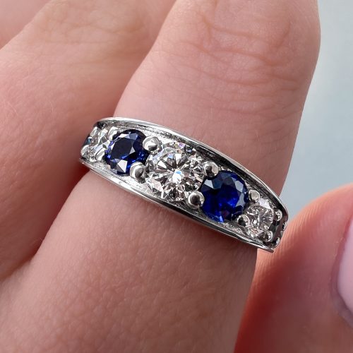 Sapphire Ring on hand