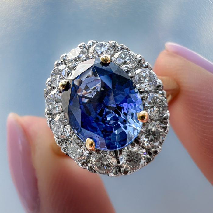 Custom blue jewellery