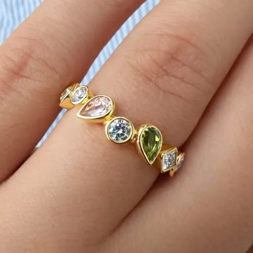 Multi-Gemstone Custom Eternity Ring