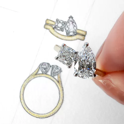 Bespoke Ring with Artist’s Design Sketches