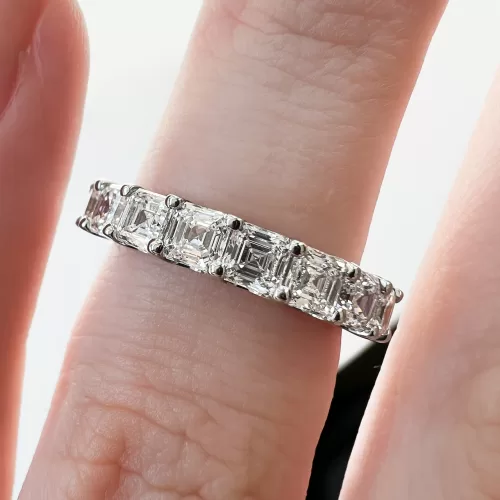 Asscher Cut Diamond Bespoke Wedding Ring