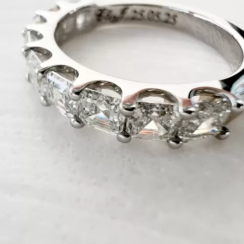 Asscher Cut Diamond Bespoke Wedding Ring