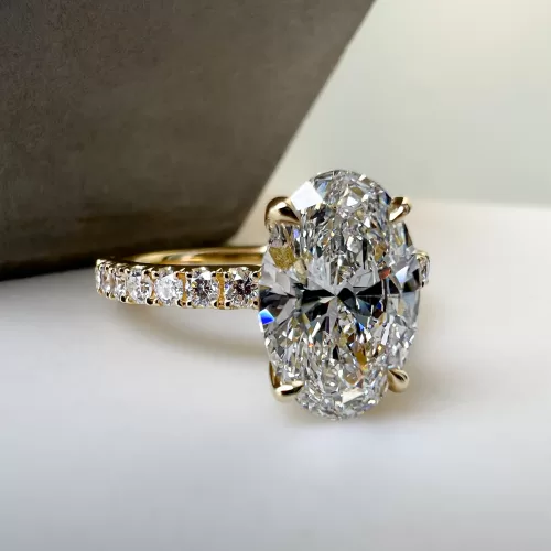 Bespoke oval diamond engagement ring