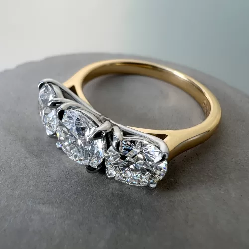 Diamond Three Stone One-of-a-kind Engagement Ring