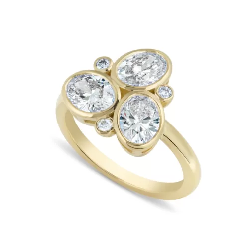 Oval Three Stone Ring
