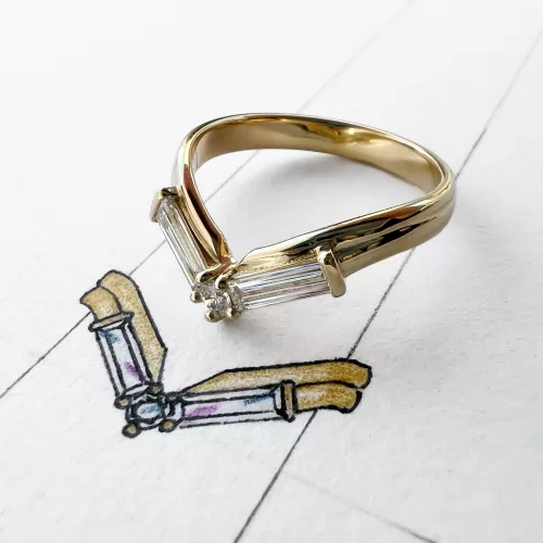 Bespoke Baguette Diamond Wedding Band