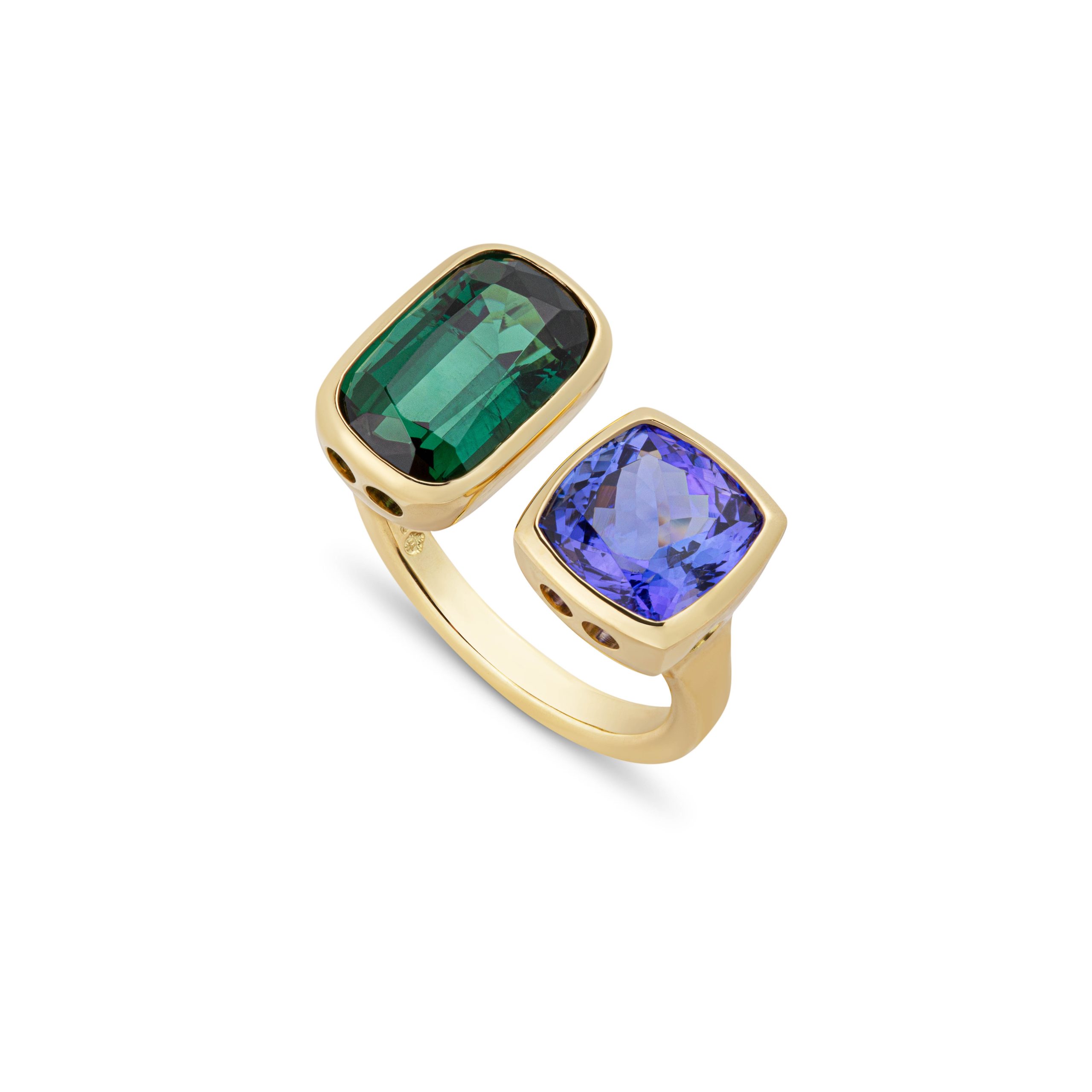J3480 – JBC – Tanzanite and Tourmaline Toi et Moi – High Res
