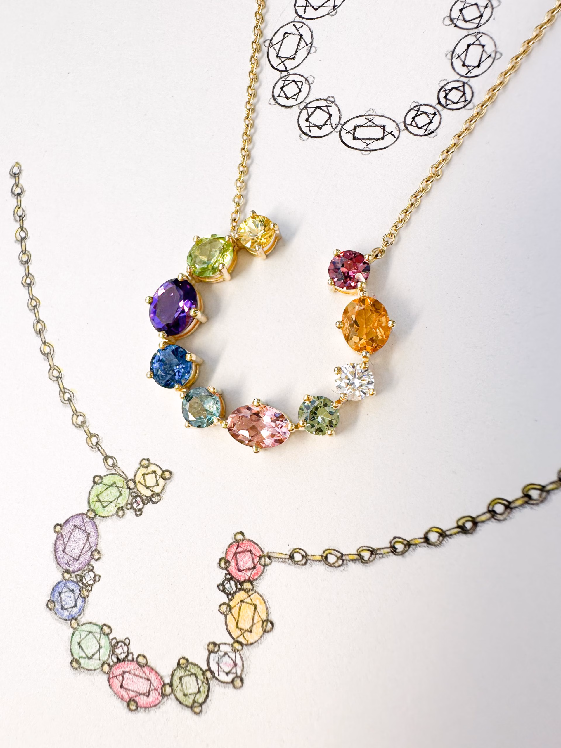 J3685 – Necklace and Sketches