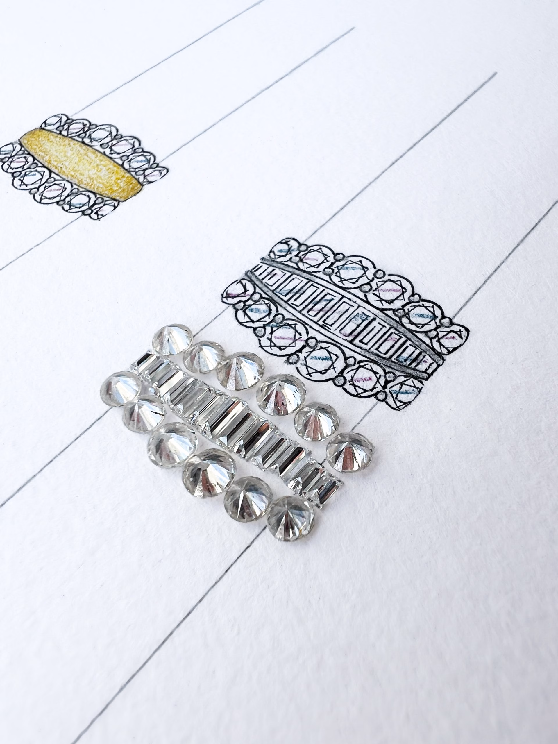 J5175 – Loose Diamonds & Sketch