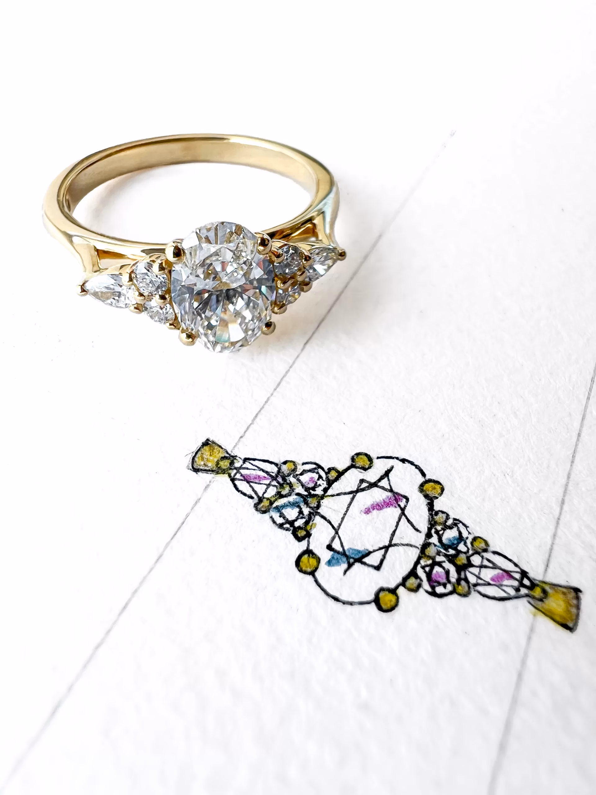 Custom Jewellery Ring Design Sketch