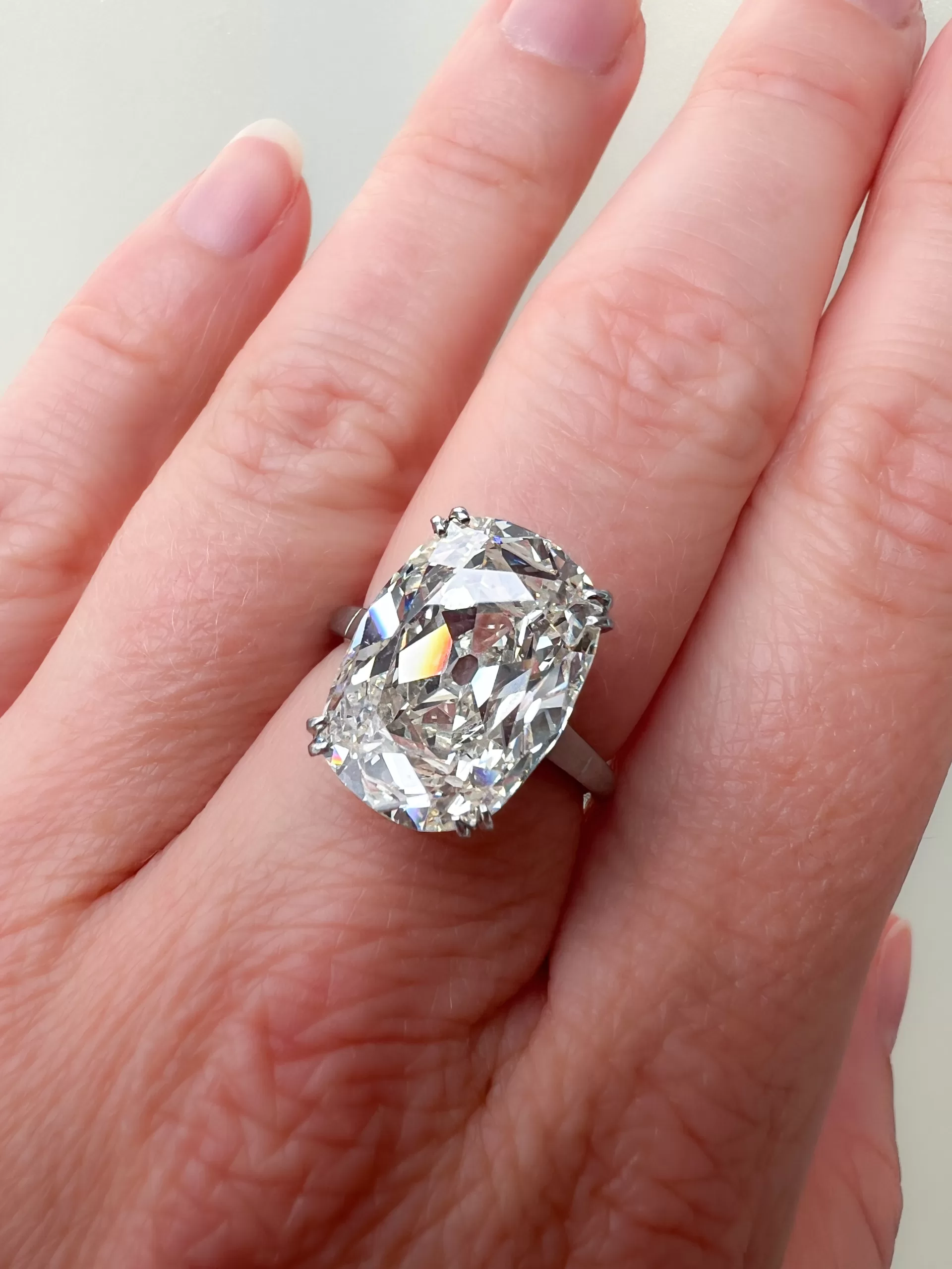 10-carat antique cushion old-mine cut diamond 10-carat antique cushion old-mine cut diamond