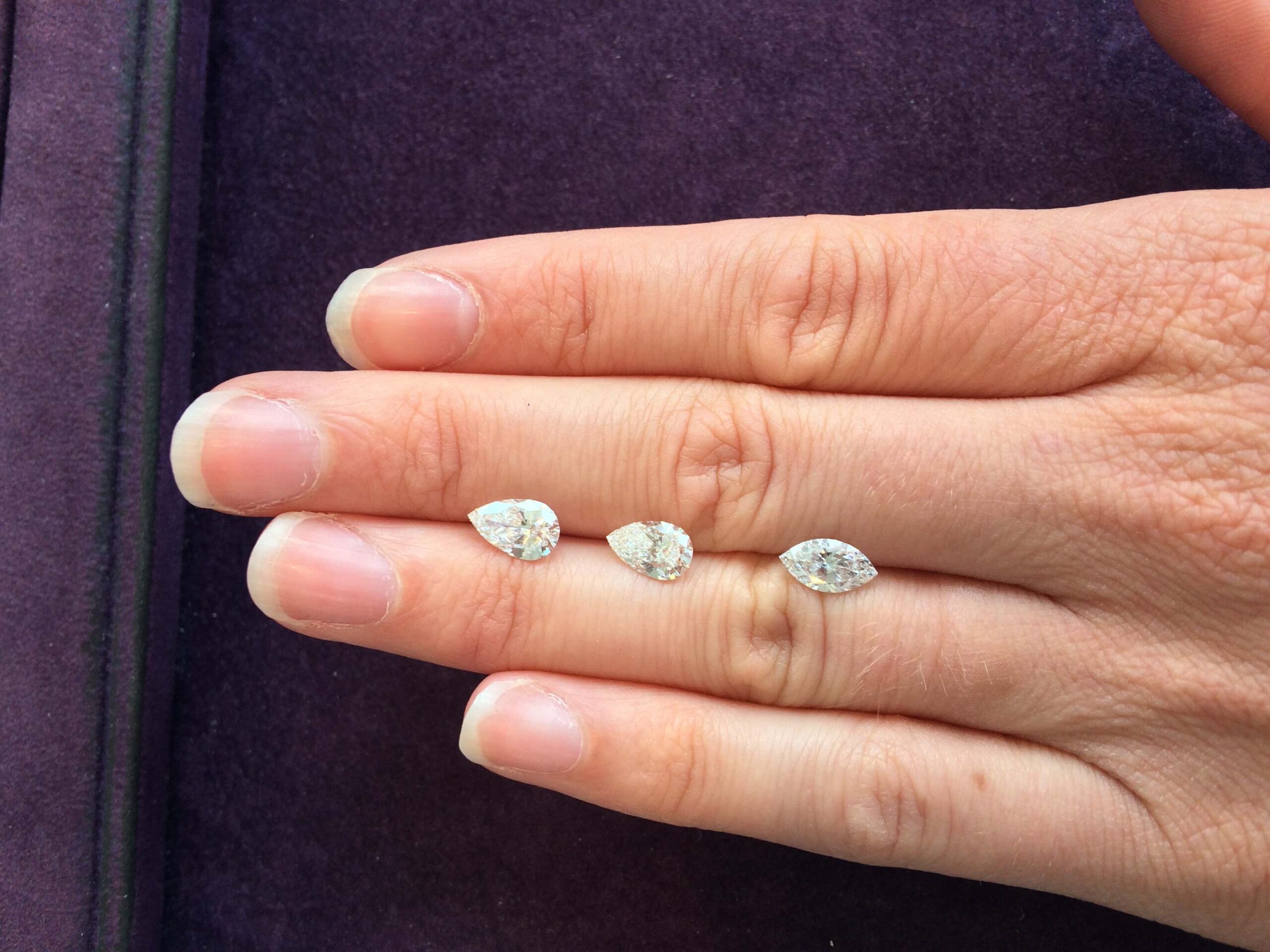 Pear-cut diamonds