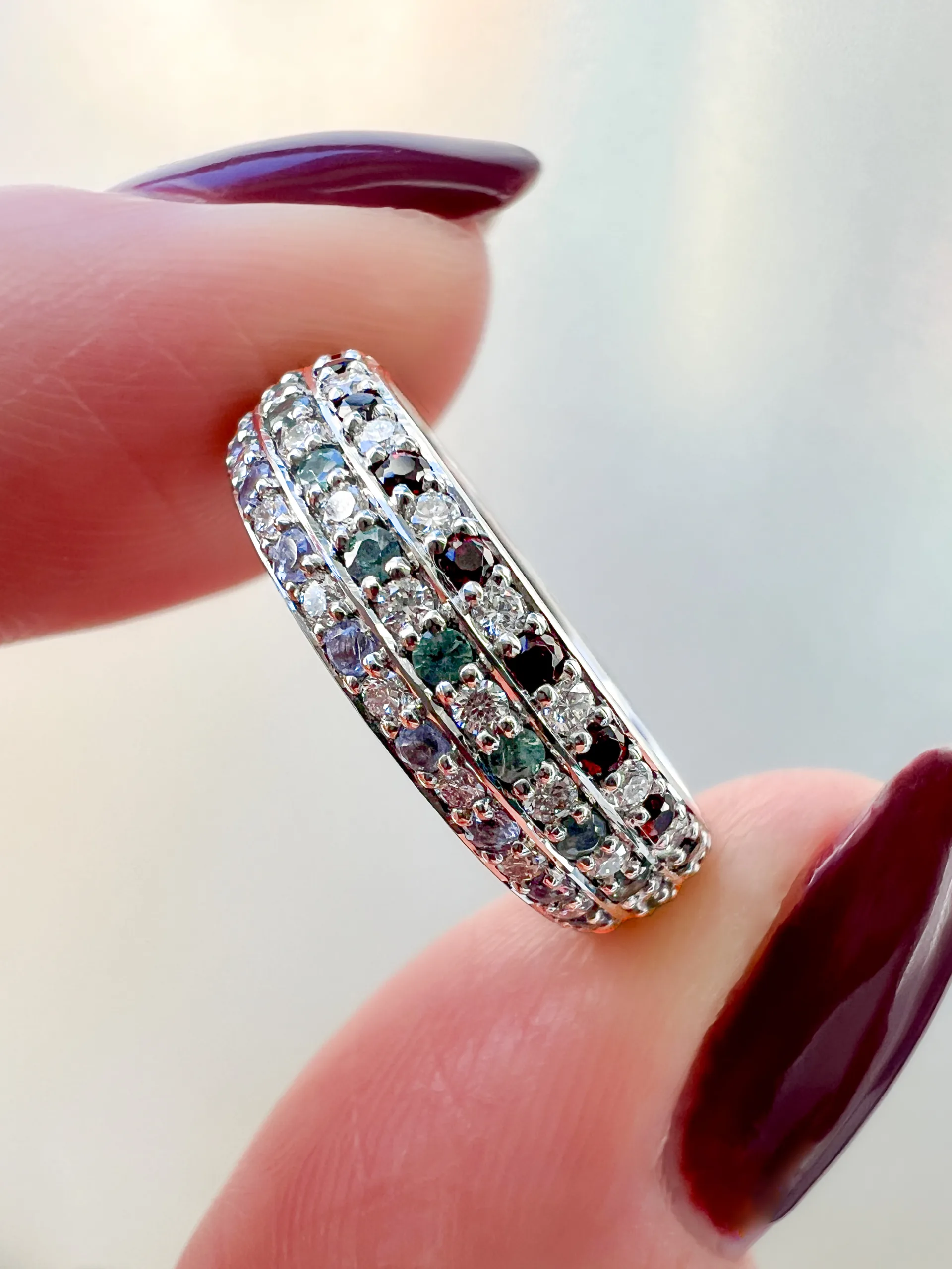 Custom Three Row Eternity Ring