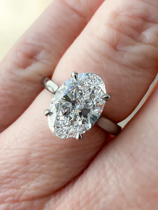 Bespoke Oval Solitaire Engagement Ring