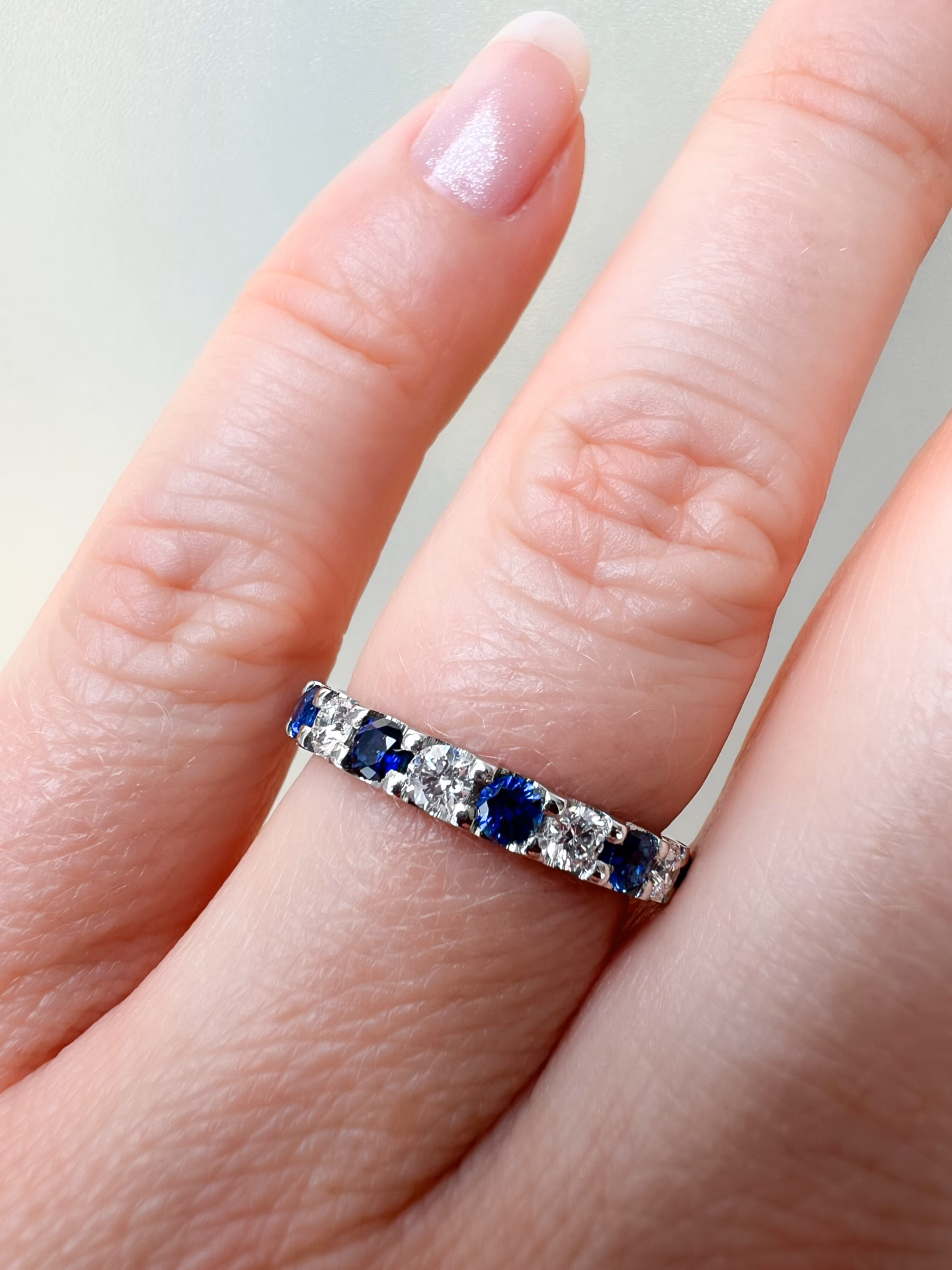 Sapphire and Diamond Bespoke Eternity Ring Sapphire and Diamond Bespoke Eternity Ring
