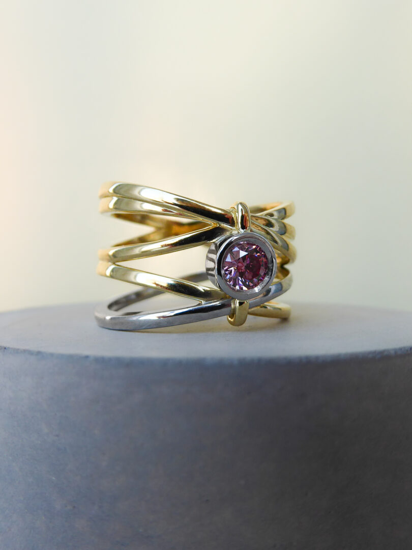 Bespoke Pink Diamond Dress Ring Bespoke Pink Diamond Dress Ring