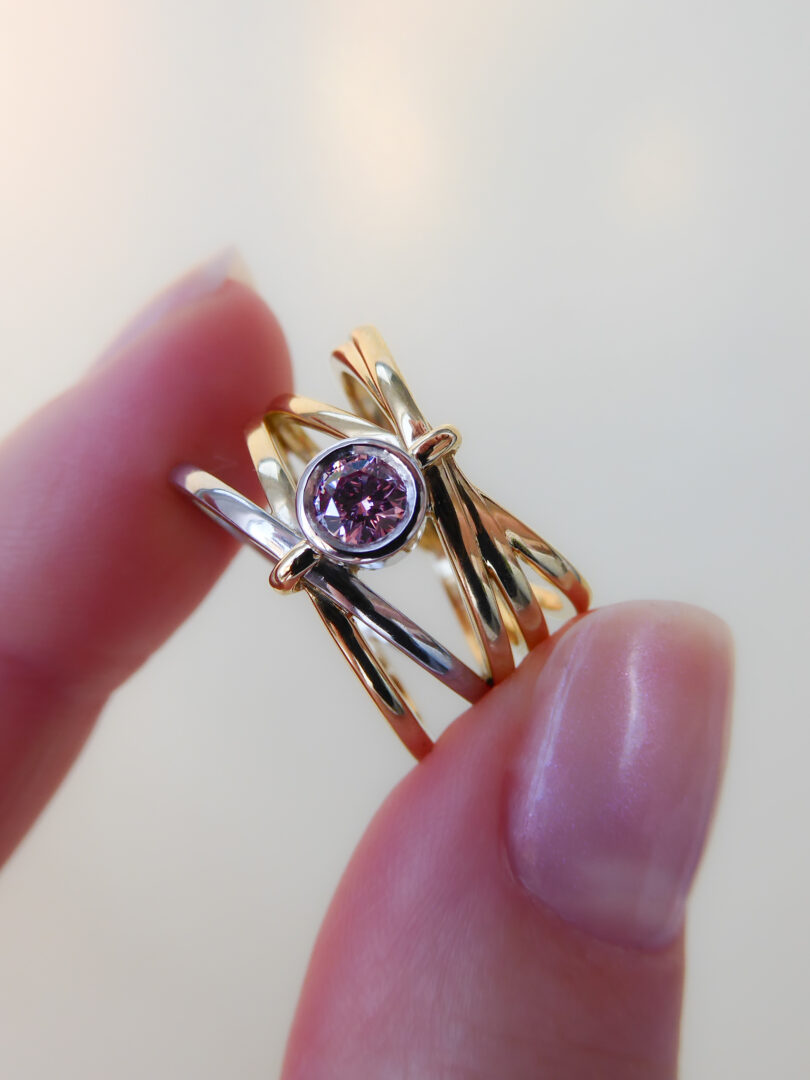 Bespoke Pink Diamond Dress Ring Bespoke Pink Diamond Dress Ring