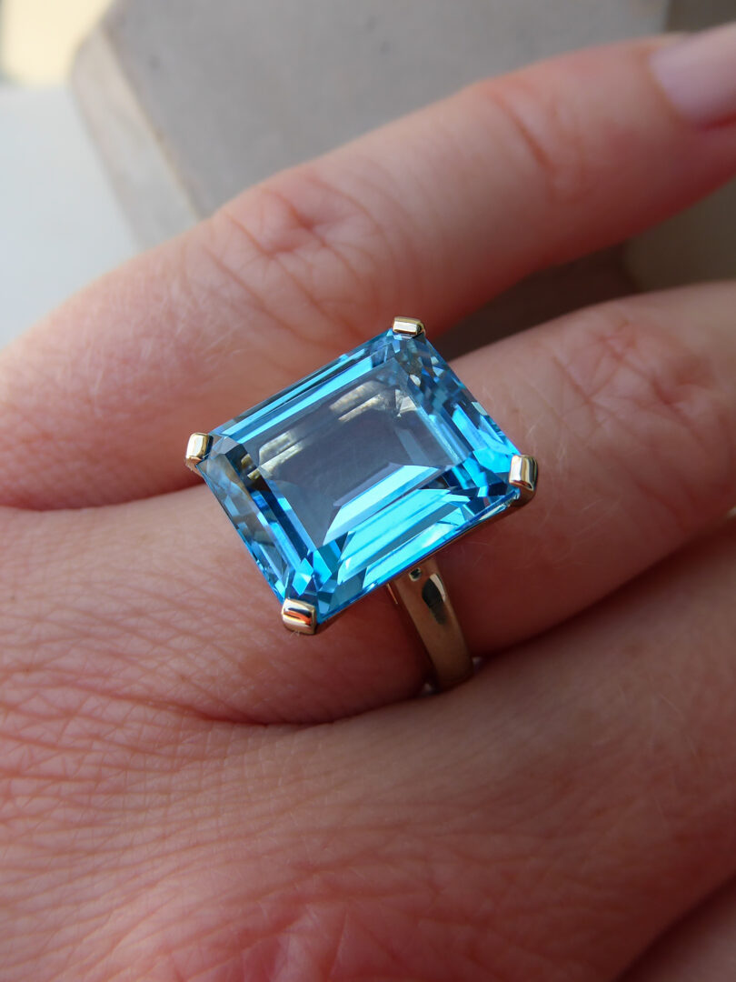 Blue Topaz Bespoke Engagement Ring
